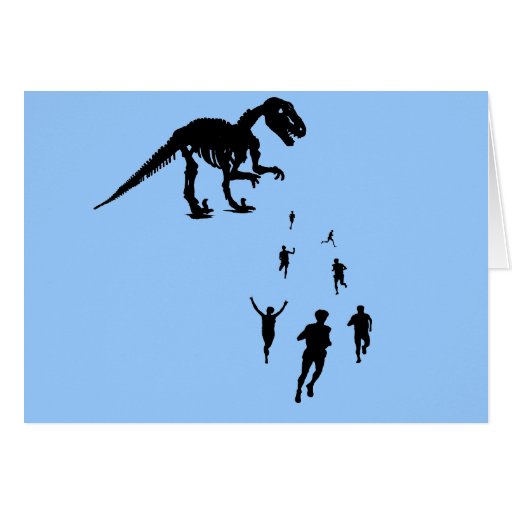 Dinosaur Chasey - Tag! You're IT! Greeting Cards