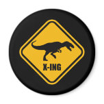 Dinosaur Crossing Street Sign T Rex magnets