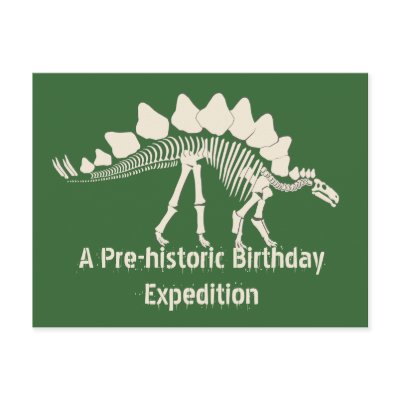 Dinosaur Dig Birthday Adventure Post Cards