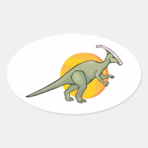 Dinosaur Dinosaurs Jurassic Reptilia Art Animal Oval Sticker