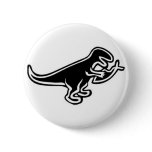 Dinosaur Eating Jesus Fish Button