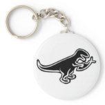 Dinosaur eating jesus fish keychains