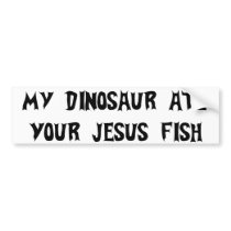 Dinosaur Eats Jesus Fish