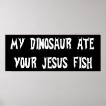 Dinosaur Eats Jesus Fish