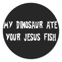 Dinosaur Eats Jesus Fish