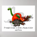 Dinosaur Friendship Poster posters
