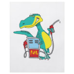 dinosaur gas pump fossil fuel cartoon flyers