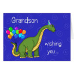 Dinosaur Grandson Birthday Greeting Card
