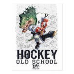 Dinosaur Hockey Slash Gear Post Card