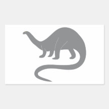 Dinosaur Jurassic Brachiosaurus Science Animal Rectangle Sticker
