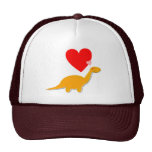 Dinosaur Love Heart Diplodocus Cap Mesh Hat