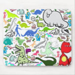 Dinosaur Montoge Mouse Mats