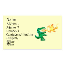 Dinosaur or Dragon by little t and Andrew Harmon Business Cards