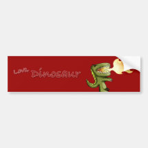 Dinosaur or Dragon kids art with Loston Wallace Bumper Stickers