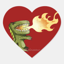 Dinosaur or Dragon kids art with Loston Wallace Sticker