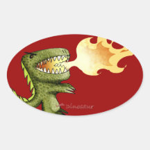 Dinosaur or Dragon kids art with Loston Wallace Stickers