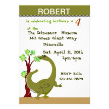 Dinosaur Party Announcements