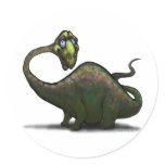 Dinosaur Round Sticker