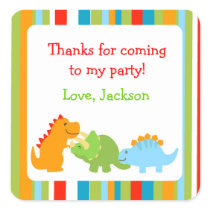 Dinosaurs Favour Stickers Seals Labels