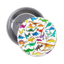 'Dinosaurs for Beginners' Button Badge