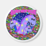 Dinosaurs New Years Magnet