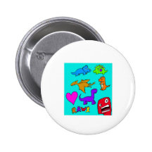Dinosaurs! Pinback Buttons