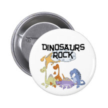 Dinosaurs Rock Tshirts and Gifts Pinback Button