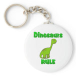 Dinosaurs Rule keychains