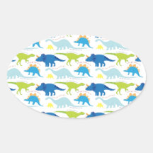 Dinosuar Designs Blue and Green Pattern Dino Gifts Sticker