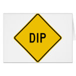 Dip Highway Warning Sign cards
