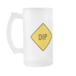 Dip Highway Warning Sign mugs