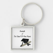 Diploma and Graduation Cap ( Mortar Board ) Key Chain
