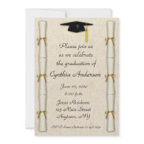 Diploma Border Graduation Invitation