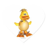 Dippy the Duckling Heart-Shaped Stickers
