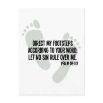 Direct My Footsteps According to Your Word Post Card