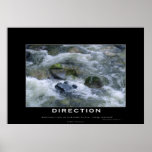 DIRECTION River Rapids Motivational Art Poster