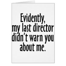 Director Warning Card