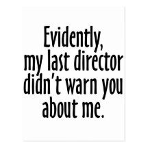 Director Warning Postcard