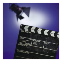 Director's Slate & Stage Light Personalized Invitation