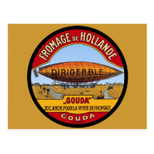 Dirigeable Holland Cheese Post Card