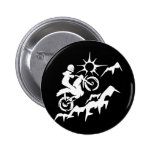 Dirt Bike Mountain Pinback Buttons