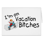 Dirt Bike Riding Santa On Vacation cards