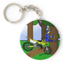Dirt Bike Tree Hugger Keychain