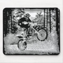 Dirt bike wheeling in the woods use mats