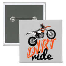 Dirt racing pinback buttons