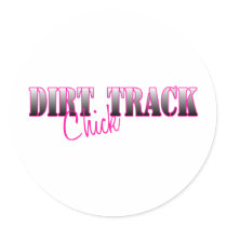 Dirt Track Chick Round Sticker