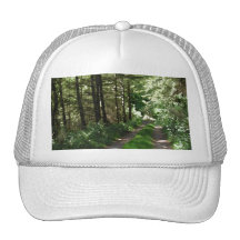 Dirt Track Through Trees. Mesh Hat