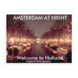 Dirty 3Tall Boxes Postcard - AMSTERDAM AT NIGHT 