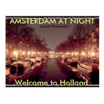 Dirty 3Tall Boxes Postcard - AMSTERDAM AT NIGHT MO