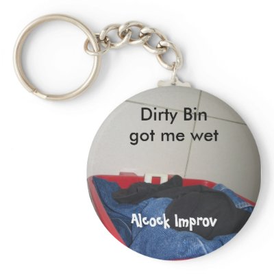 Dirty Bin Keychain by alcockimprov